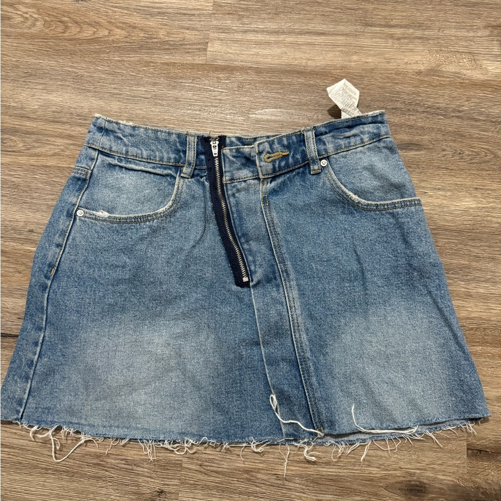 Zara cross skirt denim